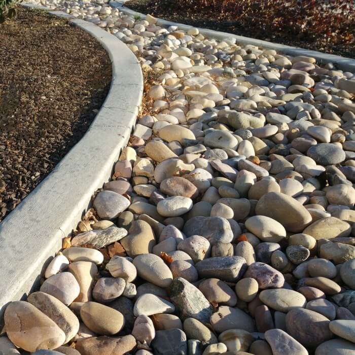 River rock landscaping